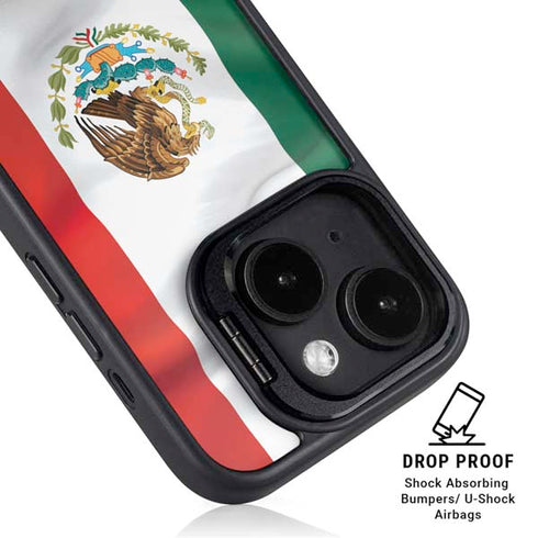 Mexico Flag iPhone 15 Kickstand Case
